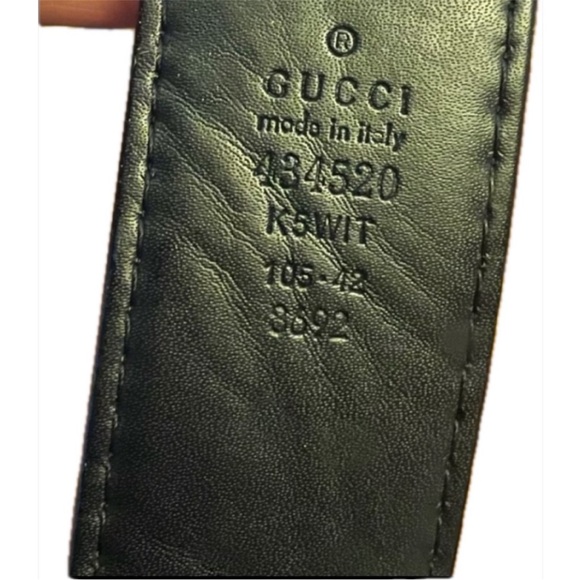 Gucci Double GG Marmot Belt Black 105-42. - Picture 4 of 4